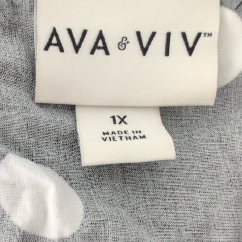 Ava & Viv Black and White Polka Dot Dress